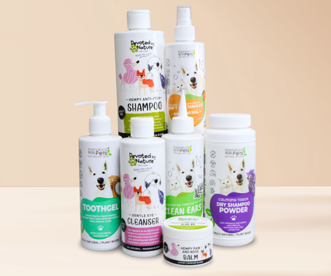 Natural chemical-free pet shampoo and bath products