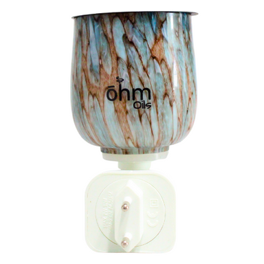 Ohm Electric Wax Burner in Marbled Glass - perfect for aromatherapy in your home, during yoga or meditation, with no flame!