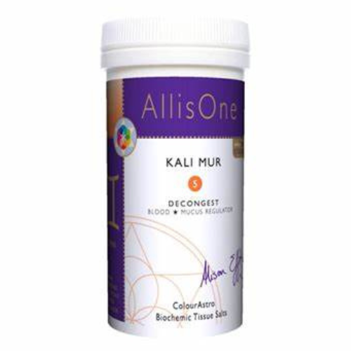 AllisOne Kali Mur Tissue Salts for respiratory health, mucous discharge, congestion, swollen glands