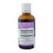Feelgood Health AshwaRelax herbal tincture 50ml bottle showing the ingredients label with directions for use and supplement facts.