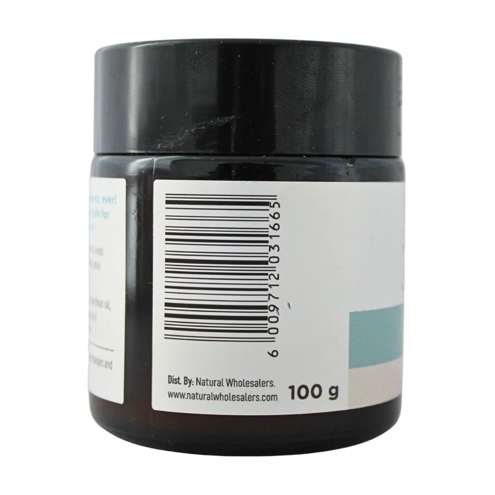Baby Nature Baby Bum Balm jar, 100 g, showing the barcode and distributor information.