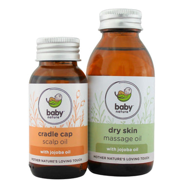 Baby combo with cradle cap + dry skin massage oil