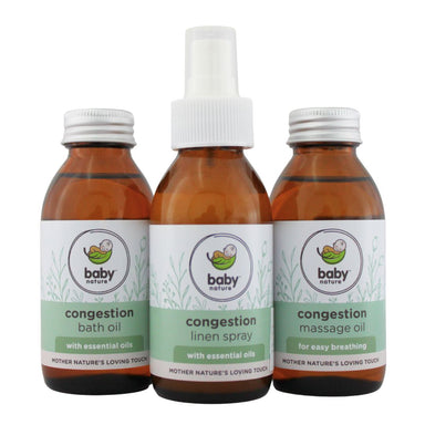 Baby Flu Congestion Combo - Spray, Massage and Bath Oils