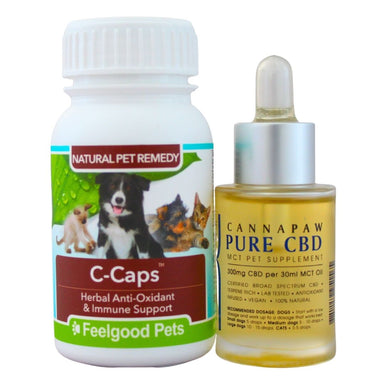 C-Caps and Cannapaw Combo for pet immunotherapy