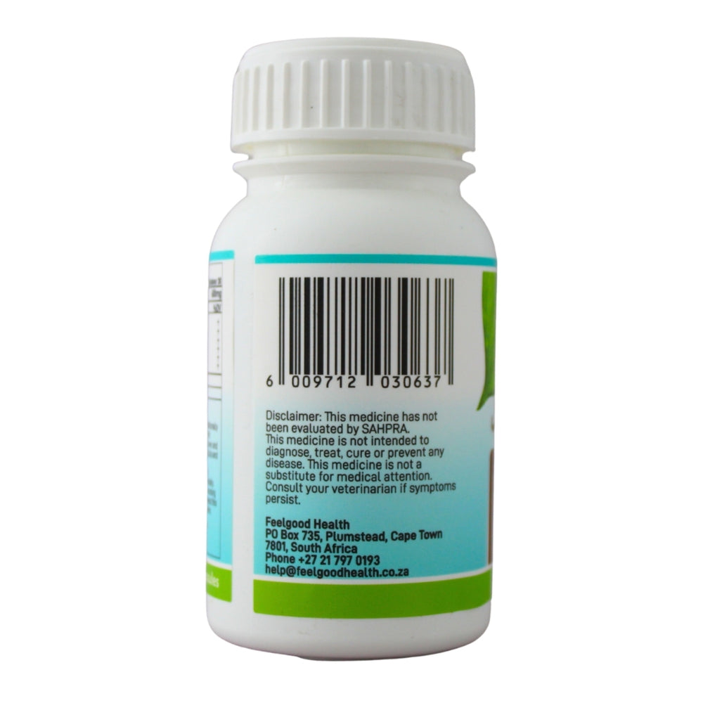Feelgood Health C-Caps bottle left view showing barcode and product information