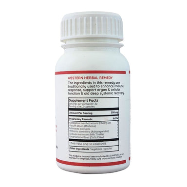 Feelgood Health C-Caps bottle showing the ingredients label with directions for use and supplement facts.