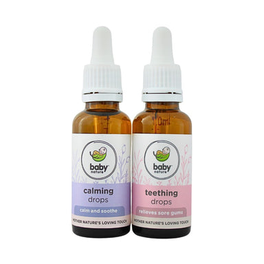 SAVE 10% Baby Calming Drops and Baby Teething Drops  100% homeopathic duo for quietly soothing and relieving teething niggles!