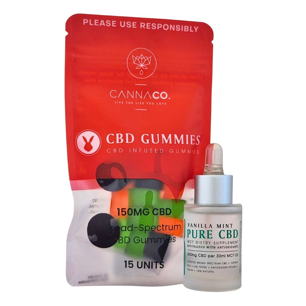 Cannaco Oil + gummies combo for pain, anxiety, stress & insomnia