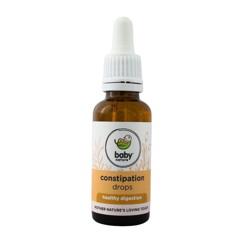 BabyNature Constipation Drops , featuring the Baby Nature logo and the tagline “Mother Nature’s Loving Touch.”