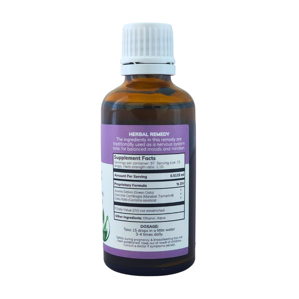 Feelgood Health Crave RX 50ml bottle showing the ingredients label with directions for use and supplement facts.
