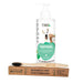 Eco-friendly pet oral care combo including bamboo toothbrush and natural toothgel for dogs, made with aloe vera and coconut oil.