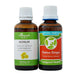 Two bottles of Feelgood Health  slimming and detox products on a white background