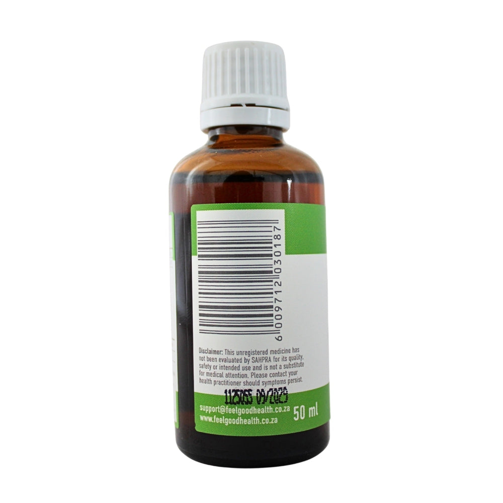 Feelgood Health EcoSlim 50ml bottle left view showing barcode and product information