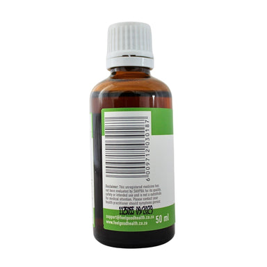 Feelgood Health EcoSlim 50ml bottle left view showing barcode and product information