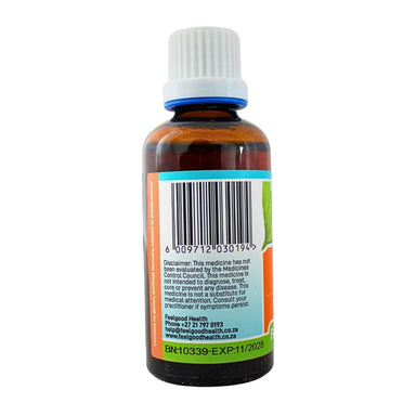Feelgood Health Endo-Ex 50ml bottle left view showing barcode and product information