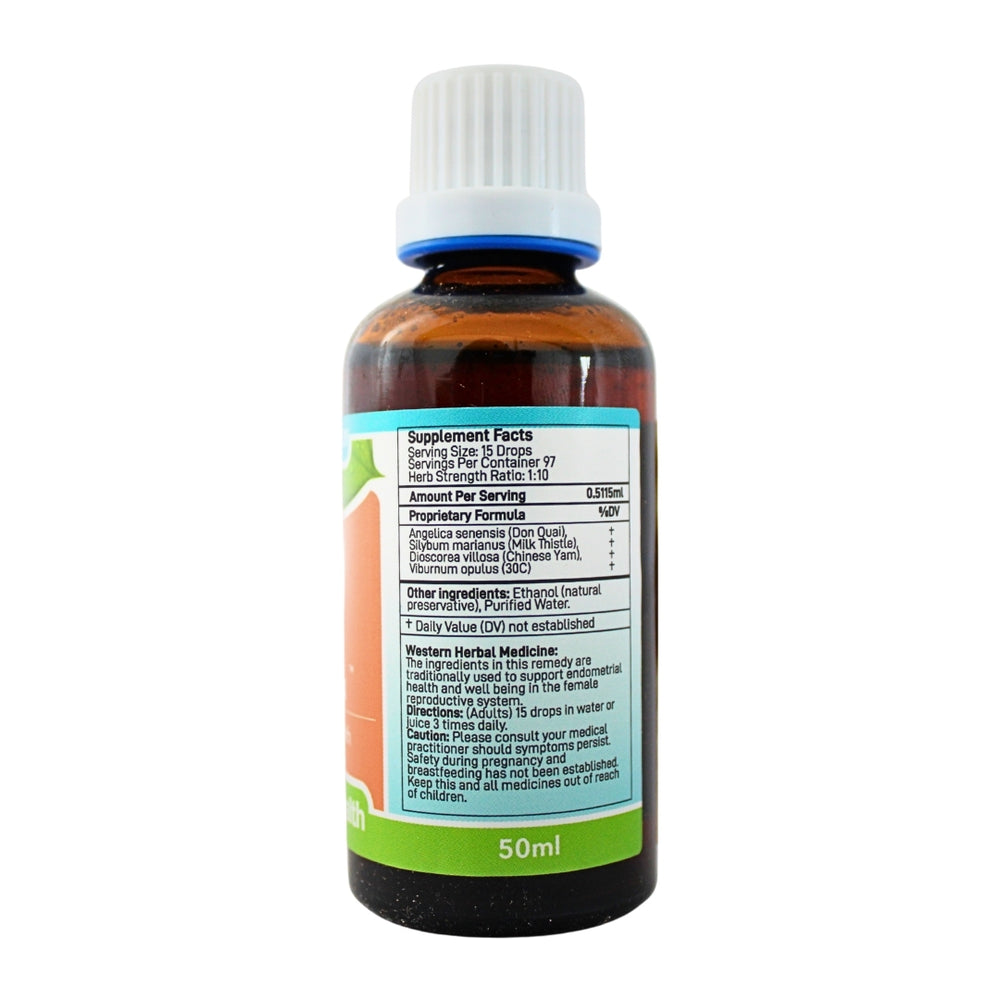 Feelgood Health Endo-Ex 50ml bottle showing ingredients label and directions for use