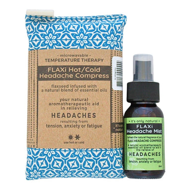FLAXi flaxseed headache compress and headache mist combo