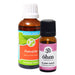 Bottles of Femalite natural PMS remedy and Ōhm Clary Sage essential oil
