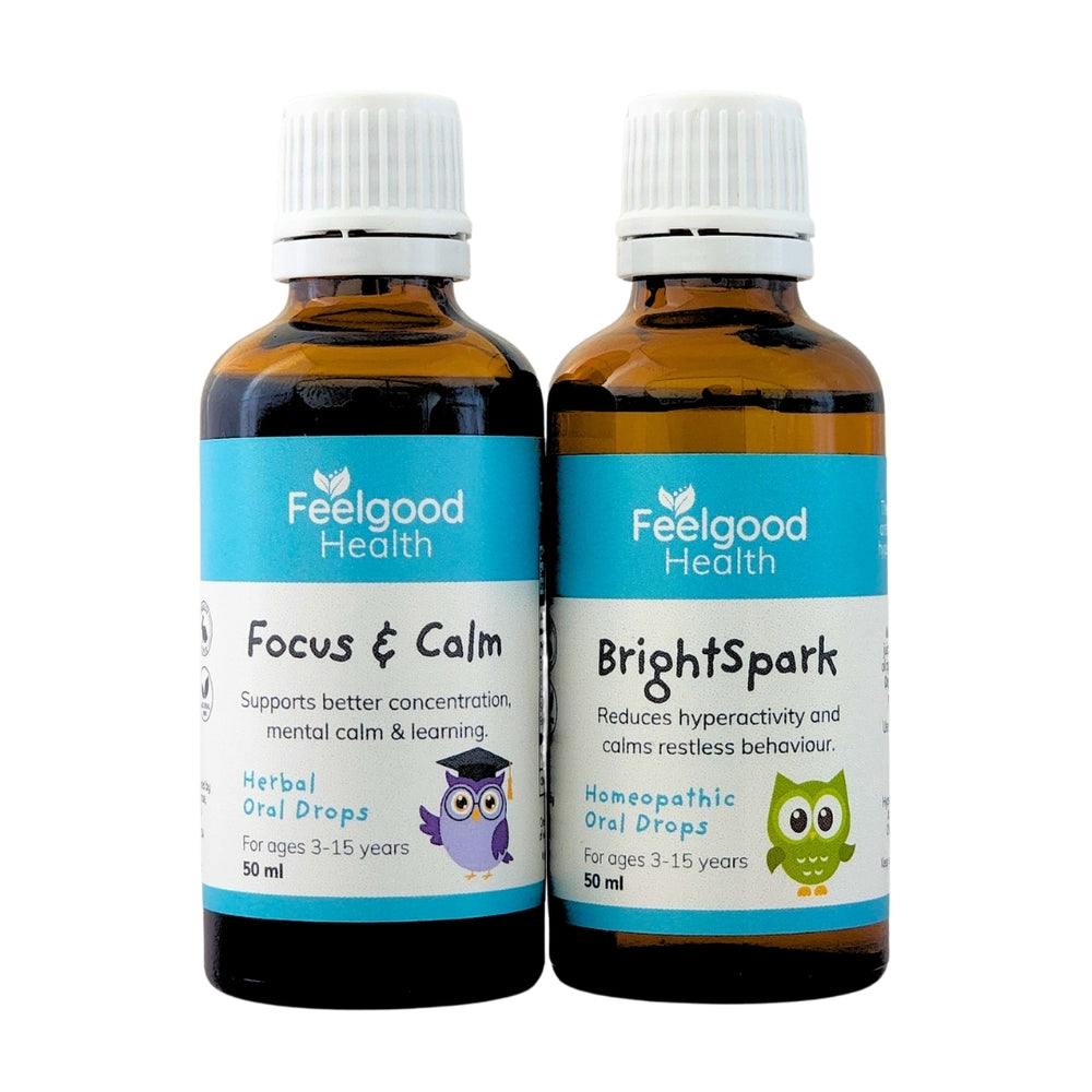ADHD Combo: BrightSpark + Focus & Calm Natural Remedies Feelgood Health