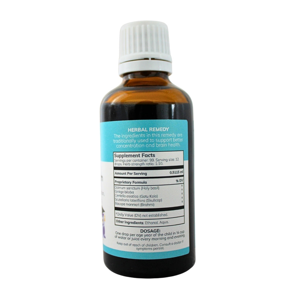 Feelgood Health Focus & Calm 50ml bottle showing ingredients label and directions for use