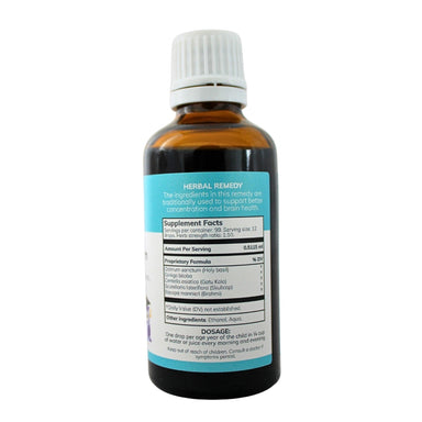 Feelgood Health Focus & Calm 50ml bottle showing ingredients label and directions for use
