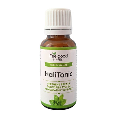 HaliTonic homeopathic oral tablets for bad breath by Feelgood Health.