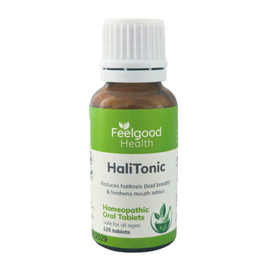 HaliTonic homeopathic oral tablets bottle by Feelgood Health.