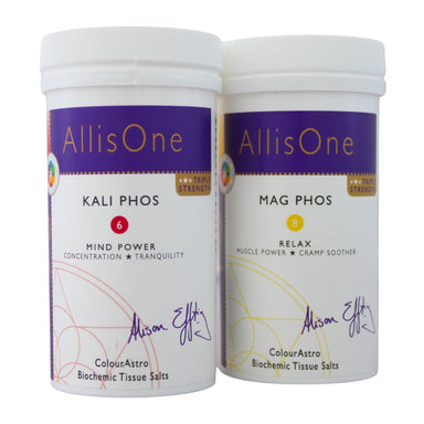 Kali Phos + Mag Phos tissue salts for nervous system, concentration and mental calm