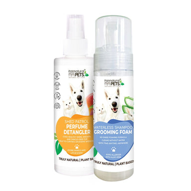 Combo: Pump It Up! Waterless Pet Shampoo + Shed Patrol Mango Don't Get Tangled Pet Spray (SAVE 10%)
