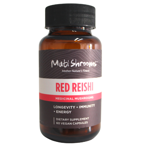 Red Reishi Medicinal Mushroom (60 veg capsules) | Muti Shrooms