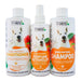 Natural pet grooming range with shed-control shampoo, conditioner, and detangling spray for a healthy, shiny coat 