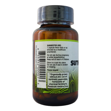 Big Tree Sutherlandia frutescens herbal supplement dosage instructions and organically grown pesticide free label