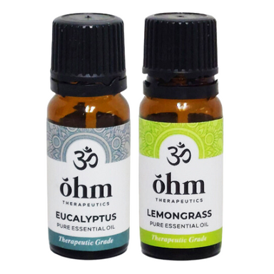 OHM combo - Eucalyptus + Lemongrass Essential Oils (10ml)
