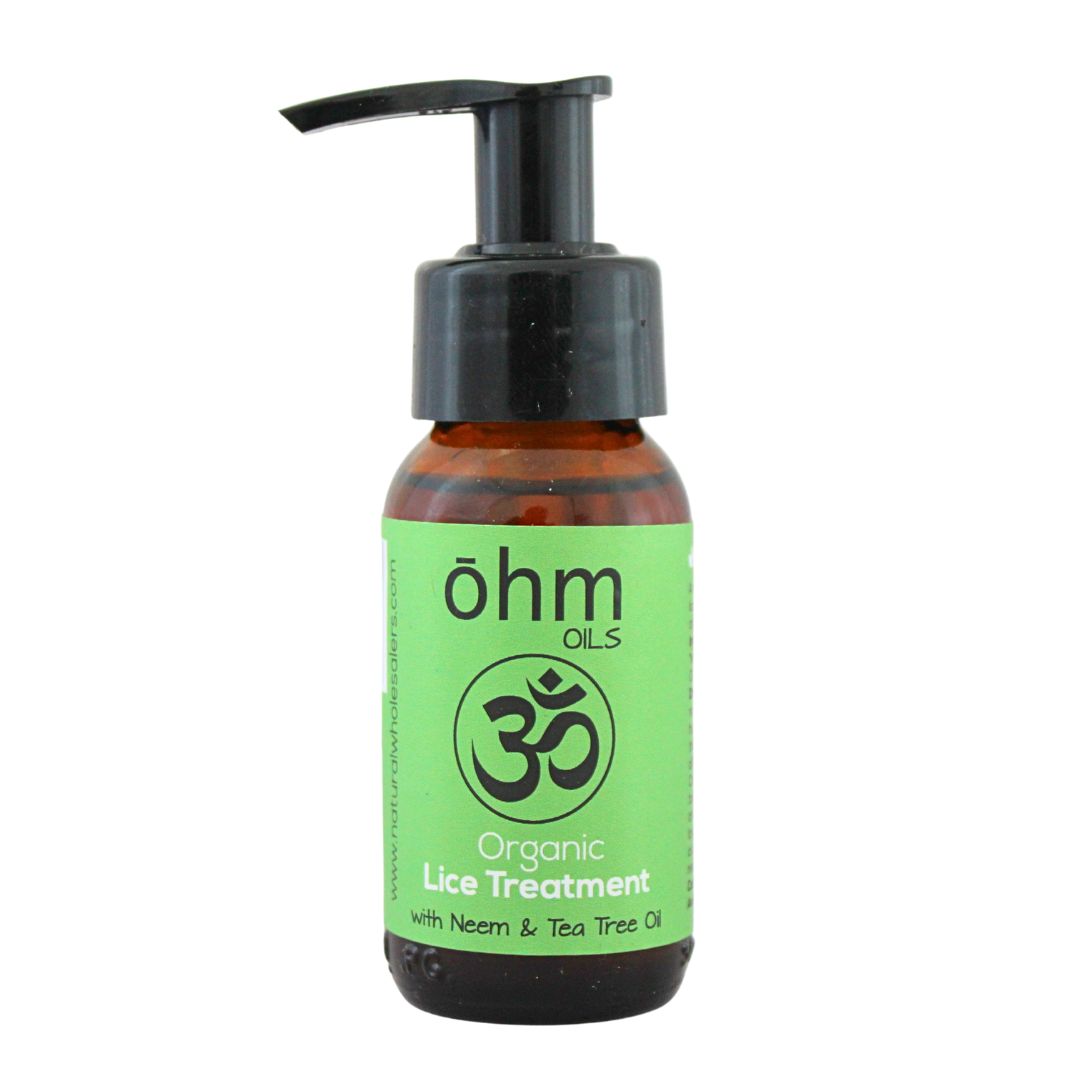 Non-toxic lice treatment containing Neem Oil and Tea Tree Oil