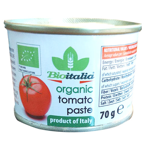 Bio Italia Organic Tomato Paste (70g) is made with authentic, full-bodied and juicy Italian tomatoes for the perfect pomodoro! GMO-free and vegan, no added sugar