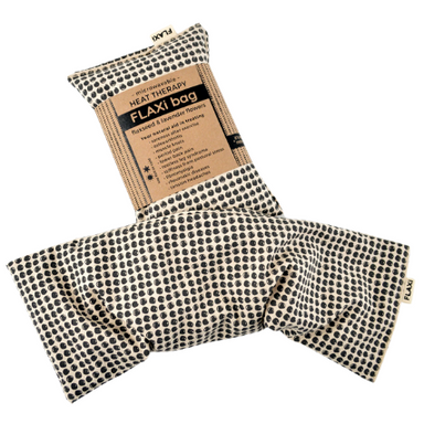 Flaxseed & Lavender Heat Therapy Bag (Charcoal Dots) | FLAXi