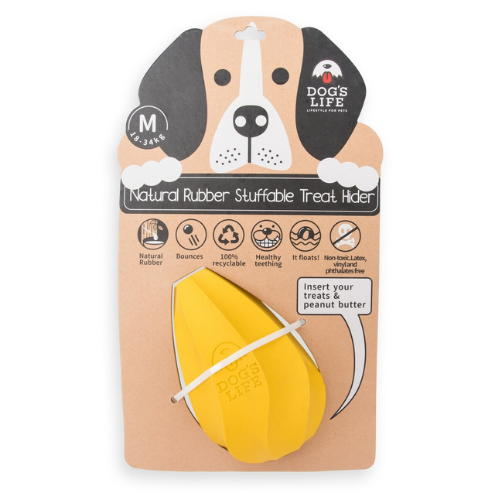Dog's Life Yellow Treat Hider Toy