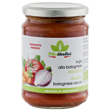 Bio Italia Organic Vegetarian Bolognese Sauce (350g) is meat-free, suitable for vegans