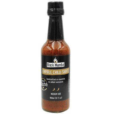 Black Mamba Chipotle Chilli Sauce has medium heat and adds heaps of flavour from Eswatini for a Mexican twist
