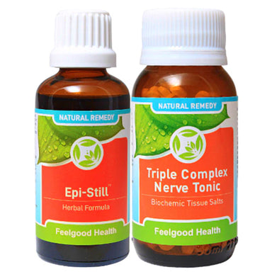 Combo: Epi-Still PLUS Triple Complex Nerve Tonic Tissue Salts for seizure relief and nervous system support (SAVE 10%)