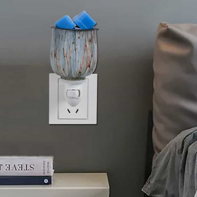 Ohm Electric Wax Burner in Marbled Glass - perfect for aromatherapy in your home, during yoga or meditation, with no flame!